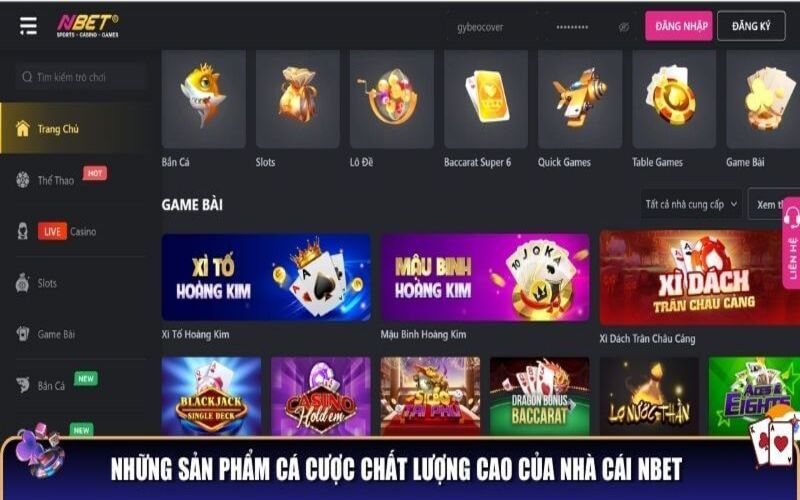 Sản phẩm và dịch vụ tại Nbet