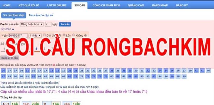 Dựa vào lô rơi để soi cầu 88 rồng bạch kim